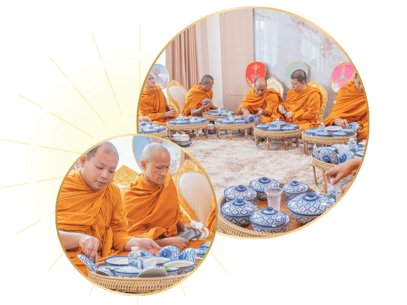 ลำดับพิธีการในวันงาน(พิธีสงฆ์)